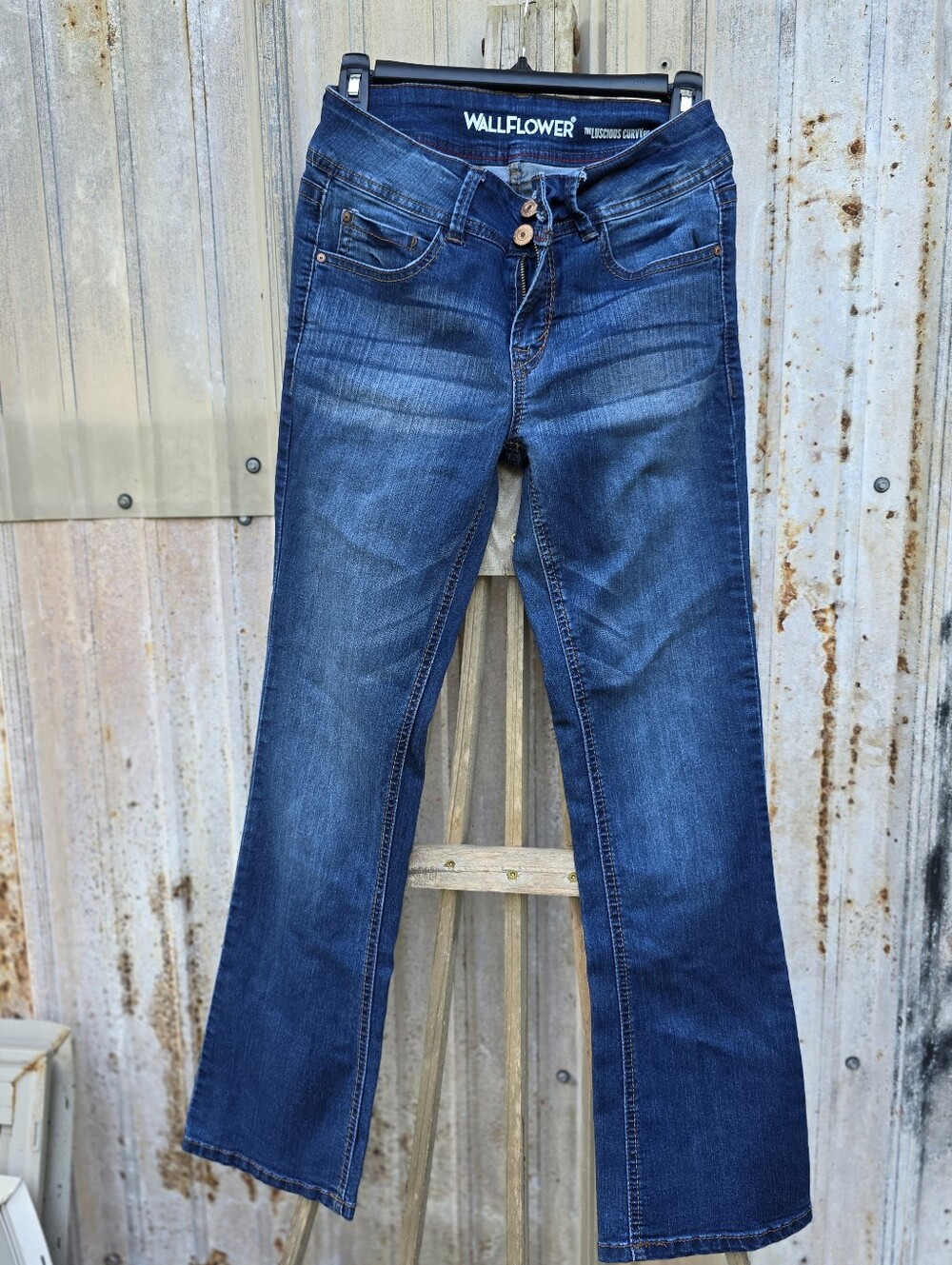 Wallflower Dark Blue Boot Cut Jeans - Picture 2 of 8